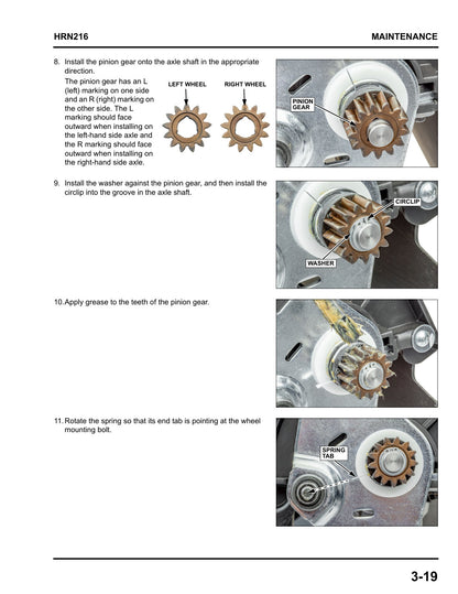 Honda HRN216 VKA service manual - page 58