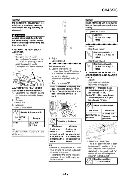 Yamaha YZ125 2015 service manual - page 58