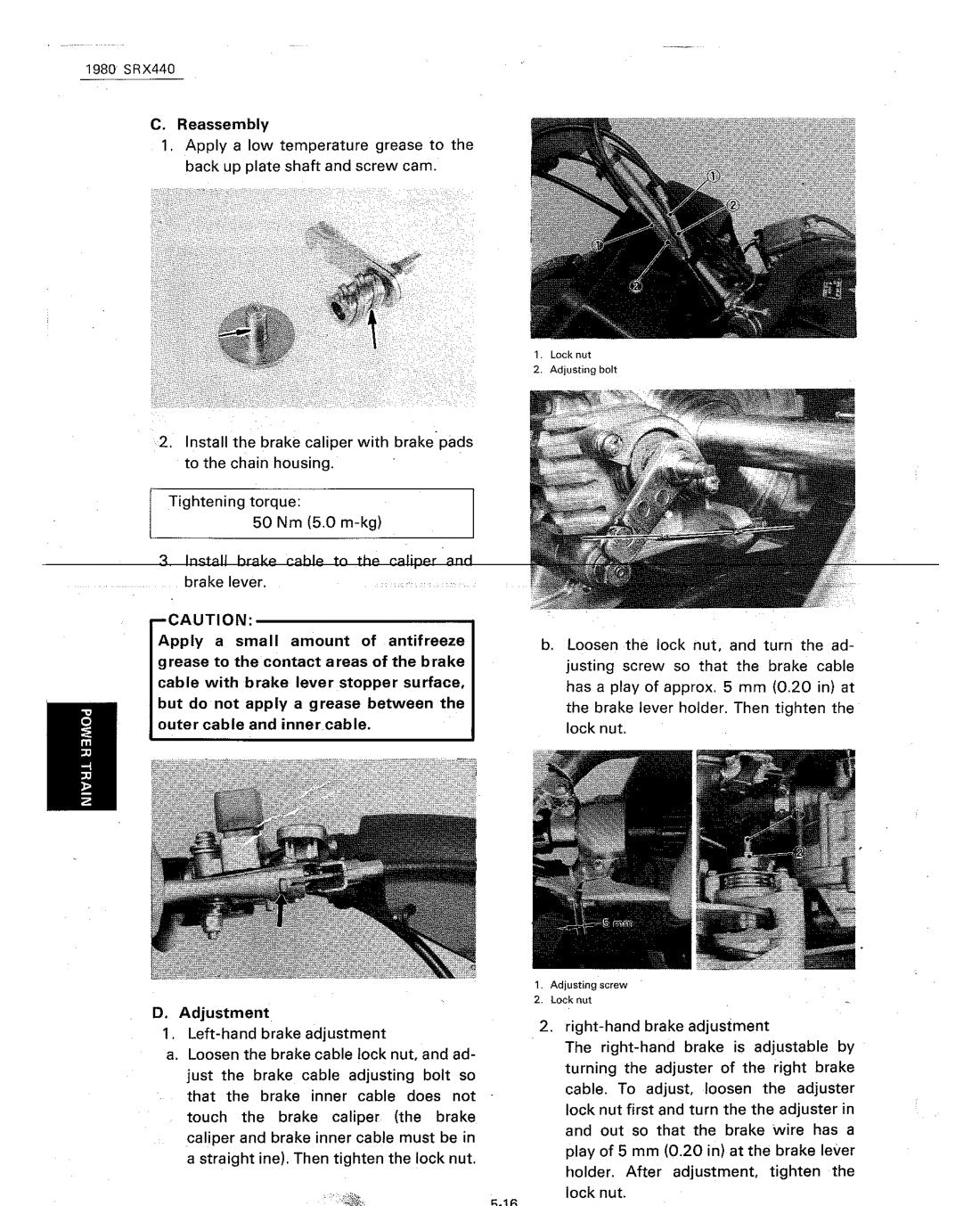 Yamaha SRX440 1980 service manual - page 60