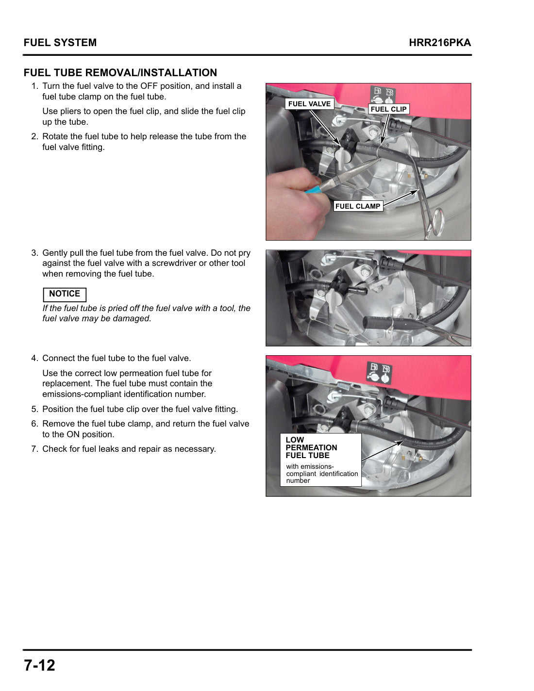 Honda HRR216 PKA service manual - page 61