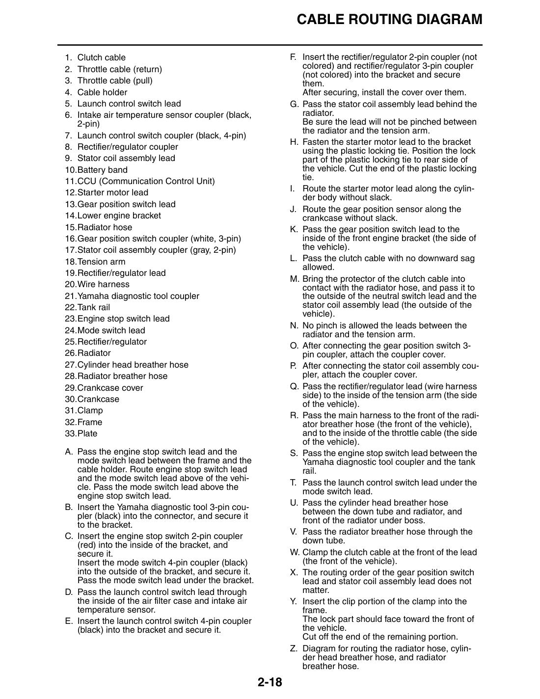 Yamaha YZ450F 2021 service manual - page 63