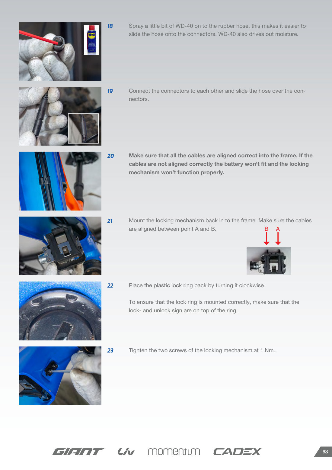 Giant Momentum E-Bike 2020 service manual - page 63