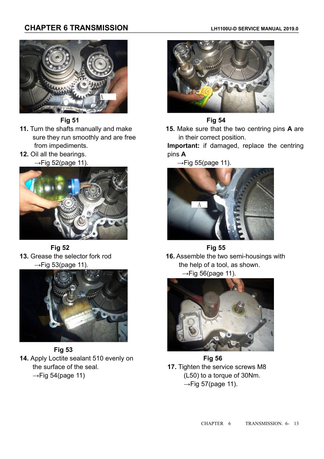 Linhai LH1100U-D 2019 service manual - page 68