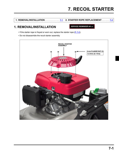 Honda HRR216 VKA service manual - page 72