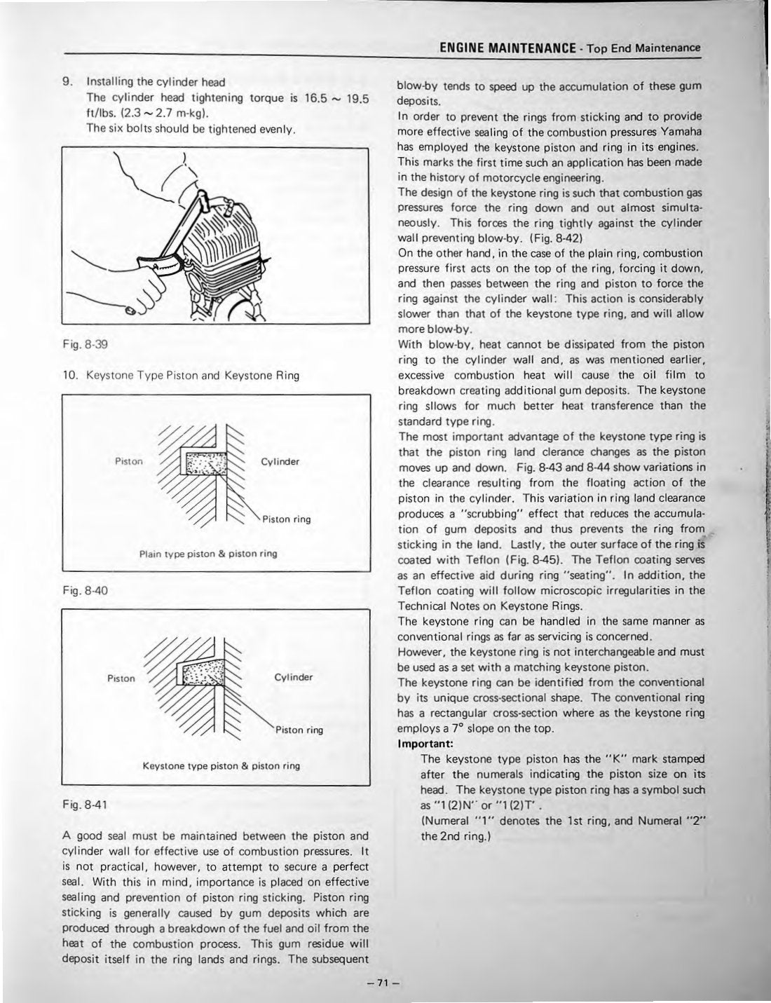 Yamaha SL292 GP292 1971-1973 service manual - page 77