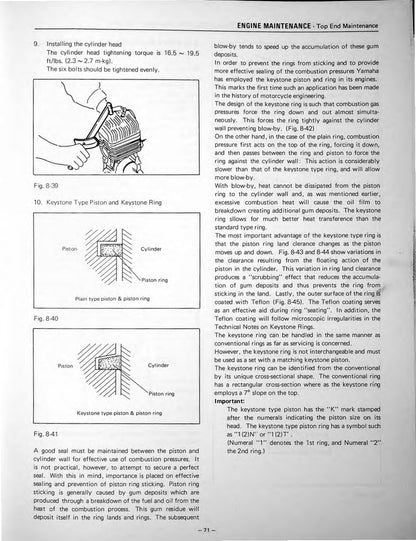 Yamaha SL292 GP292 1971-1973 service manual - page 77