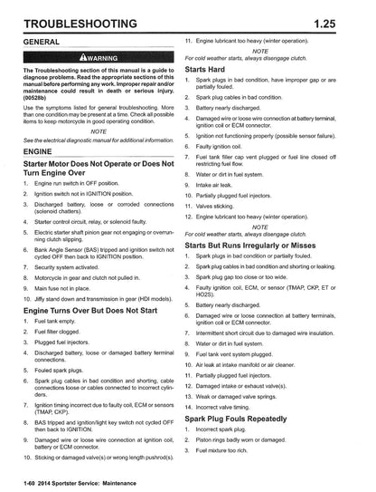 2014 Harley-Davidson Sportster Motorcycle Service Manual - page 81
