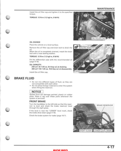 Honda Rancher 400 AT 2004-2007 service manual - page 81
