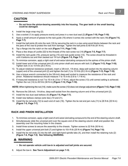 Club Car Precedent Electric Golf Cart Service Manual 2009-2011 - page 81
