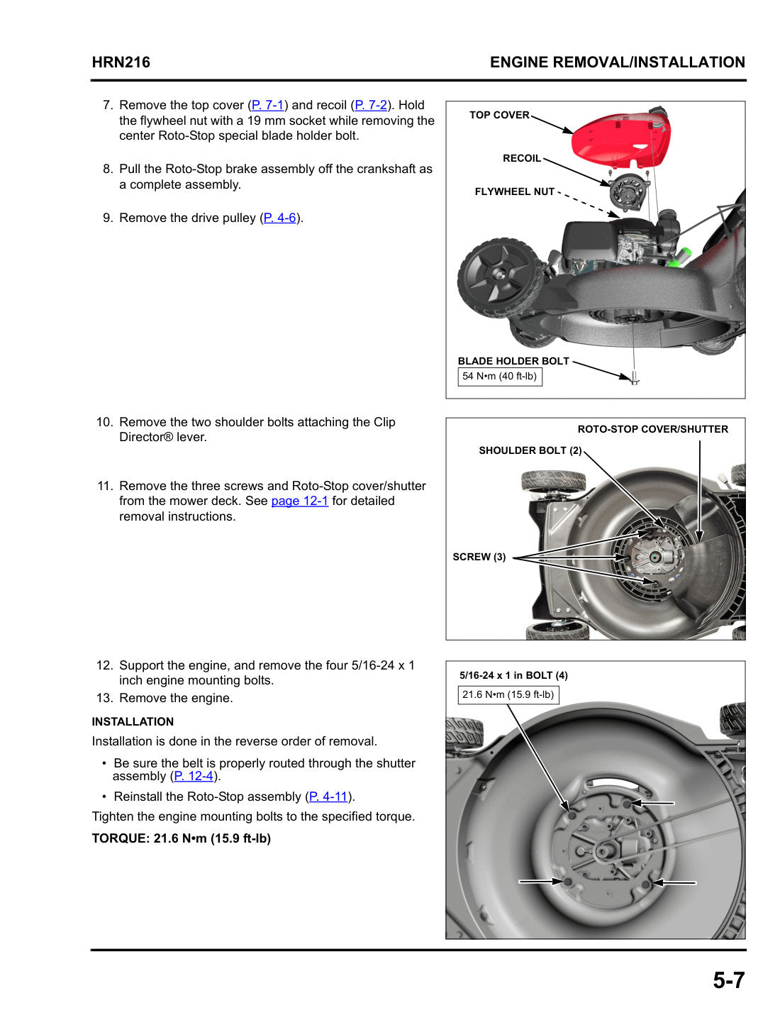 Honda HRN216 VKA service manual - page 82