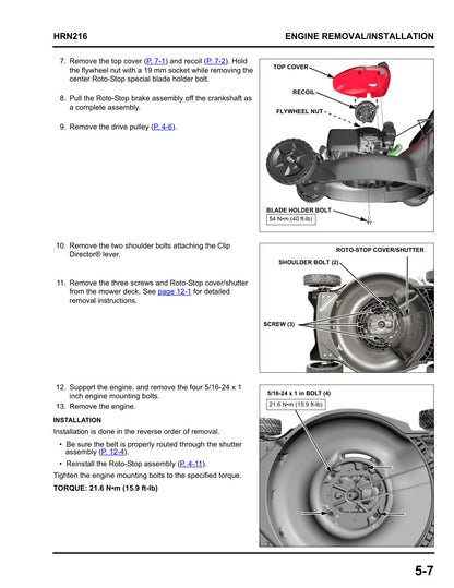 Honda HRN216 VKA service manual - page 82