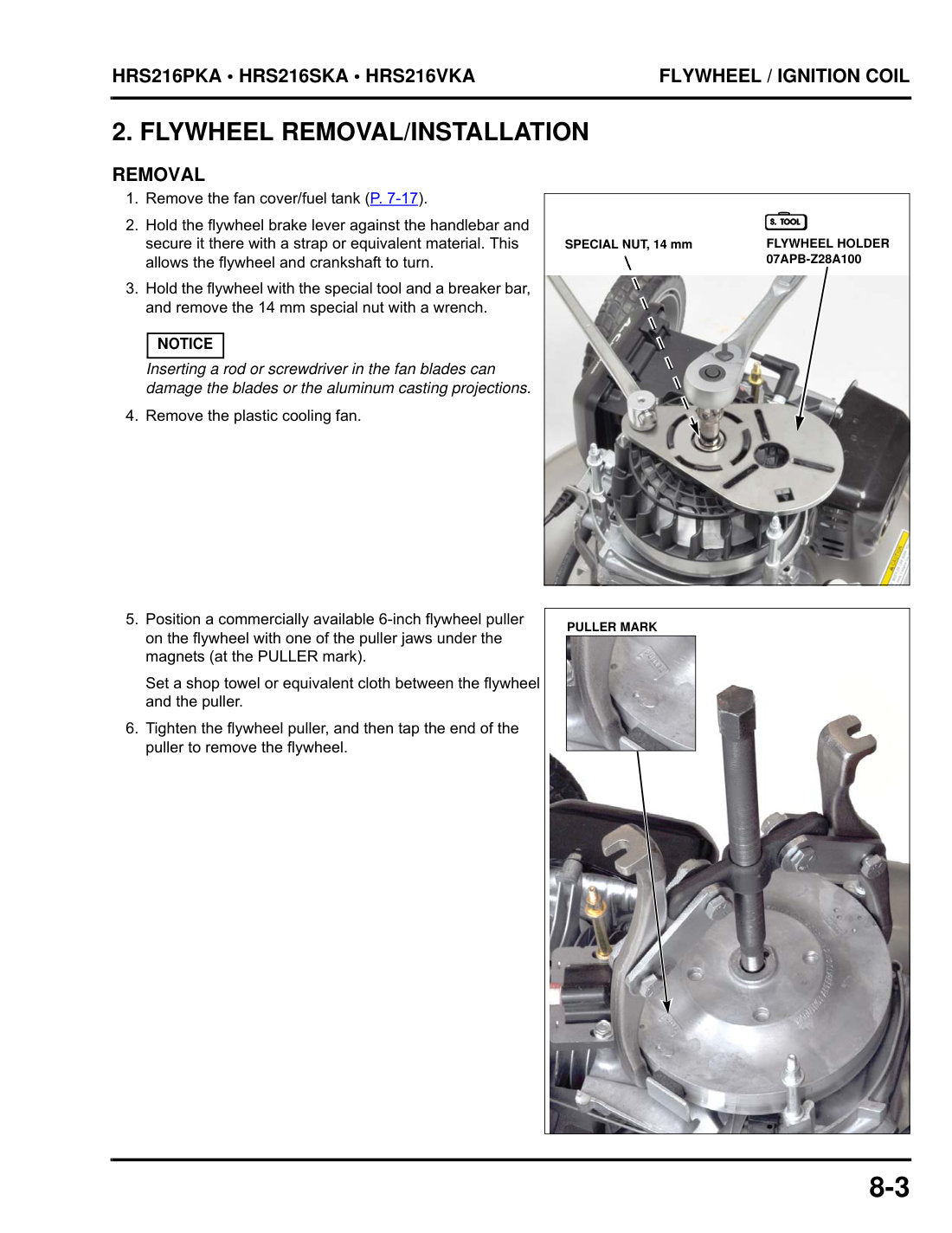 Honda HRS216 PKA service manual - page 82