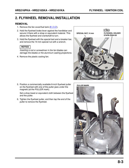 Honda HRS216 PKA service manual - page 82