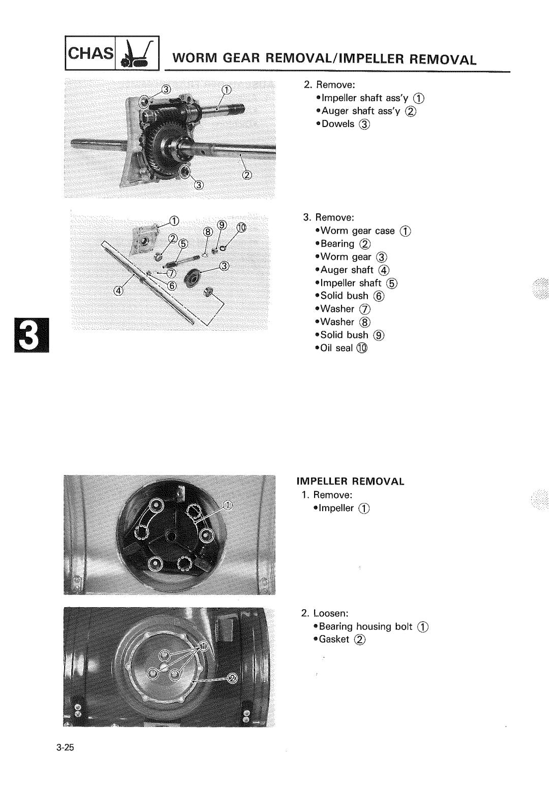 Yamaha YS524 Snow Thrower 1989 service manual - page 82
