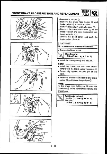 Yamaha YZ250F Motorcycle Service Manual 2010 - page 83