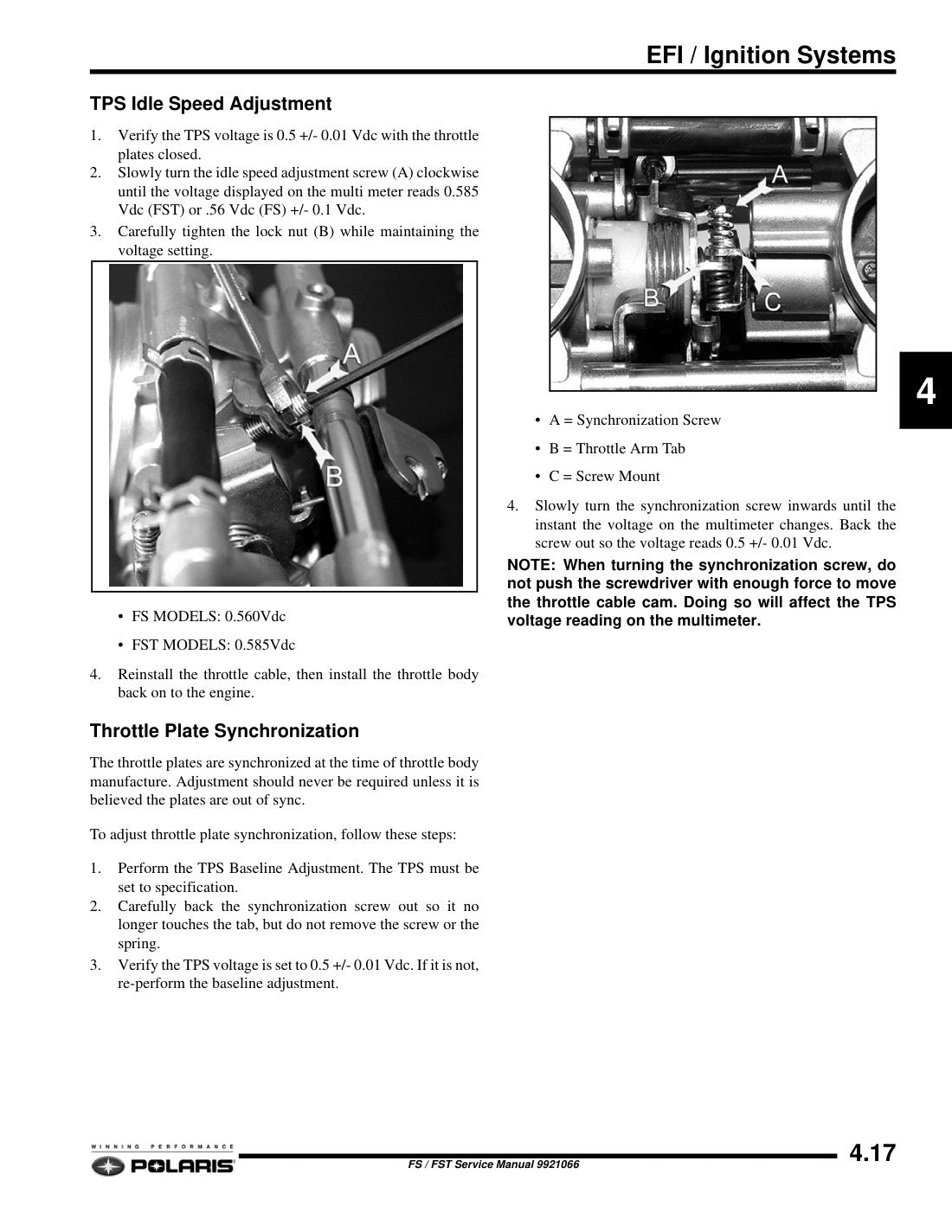 Polaris FS FST 2006-2008 service manual - page 83