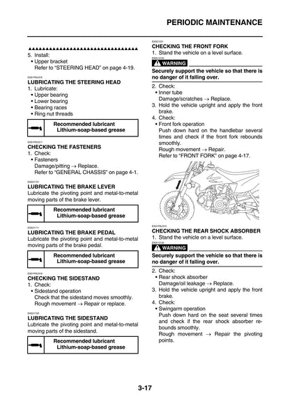 Yamaha TT-R50E Motorcycle Service Manual 2012 - page 84