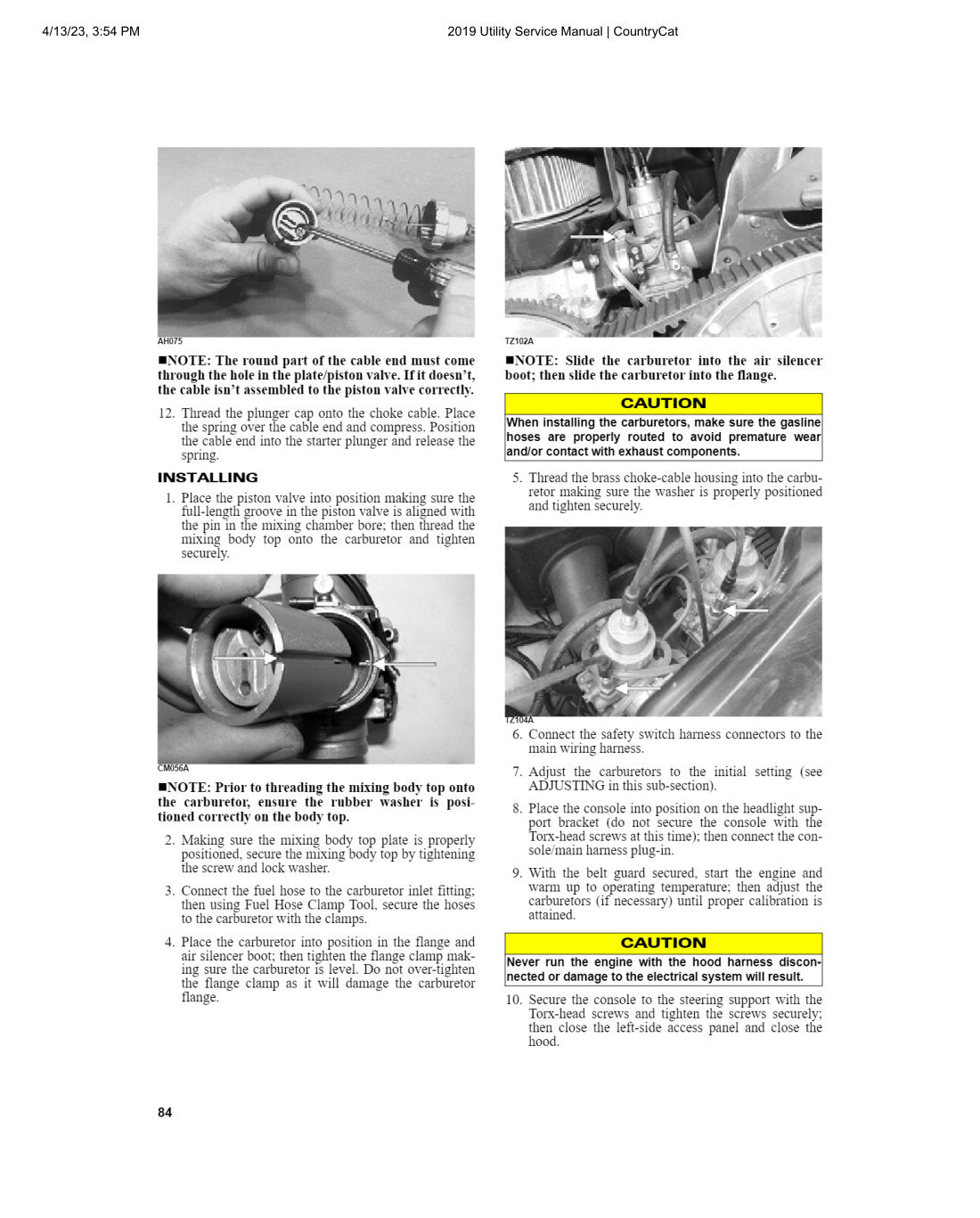 Arctic Cat Utility Snowmobile 2019 service manual - page 85