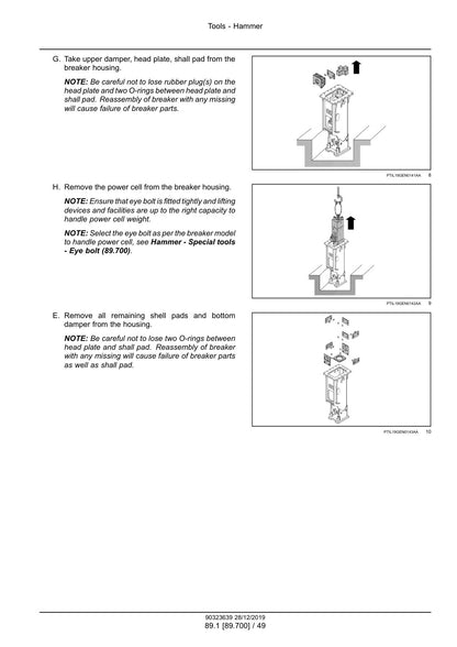 Case Hydraulic Breakers service manual - page 85