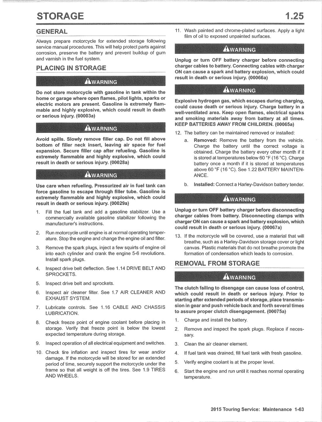 2015 Harley-Davidson Touring Motorcycle Service Manual - page 87