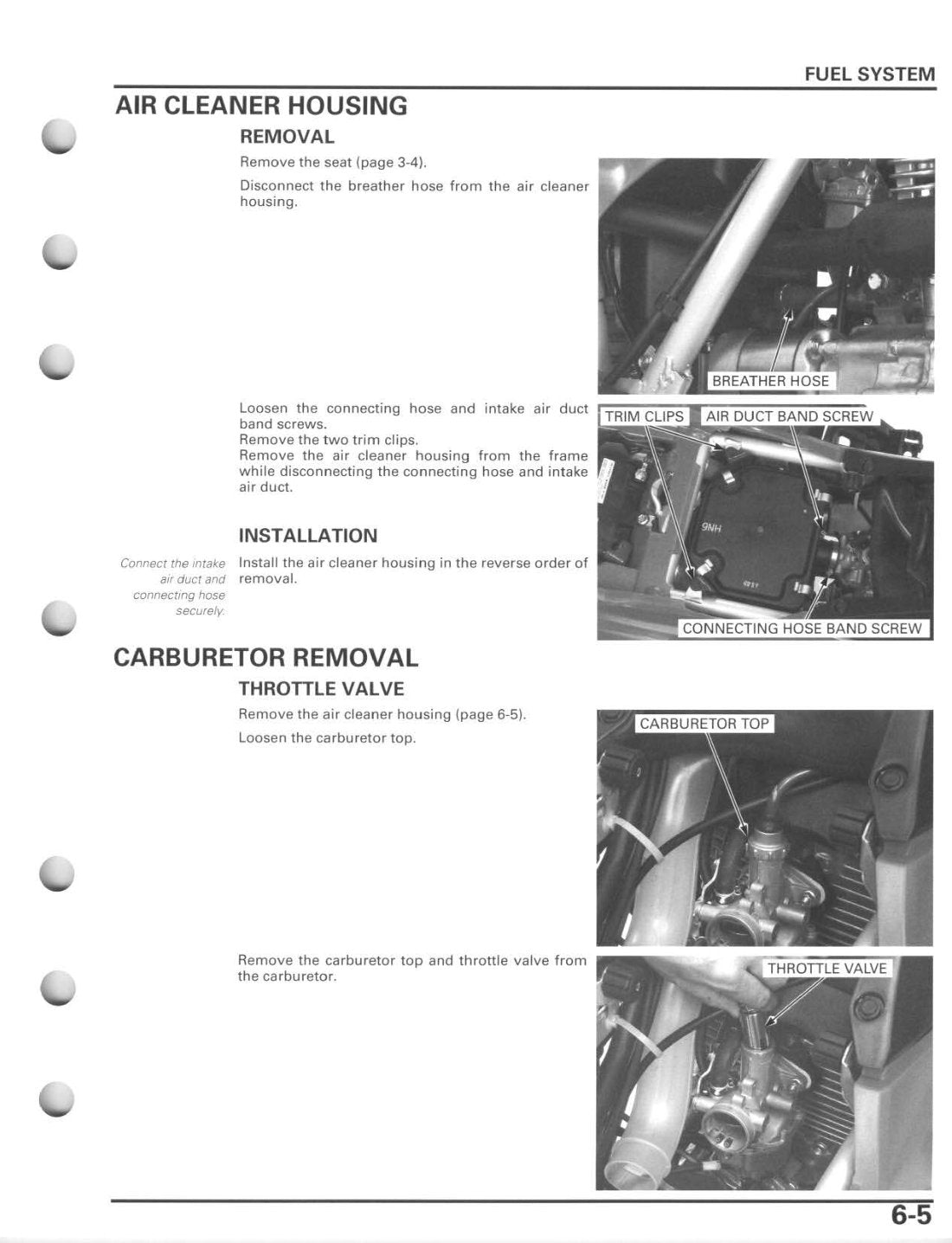 Honda Sportrax TRX250EX TRX250X ATV Service Manual 2006-2011 - page 93