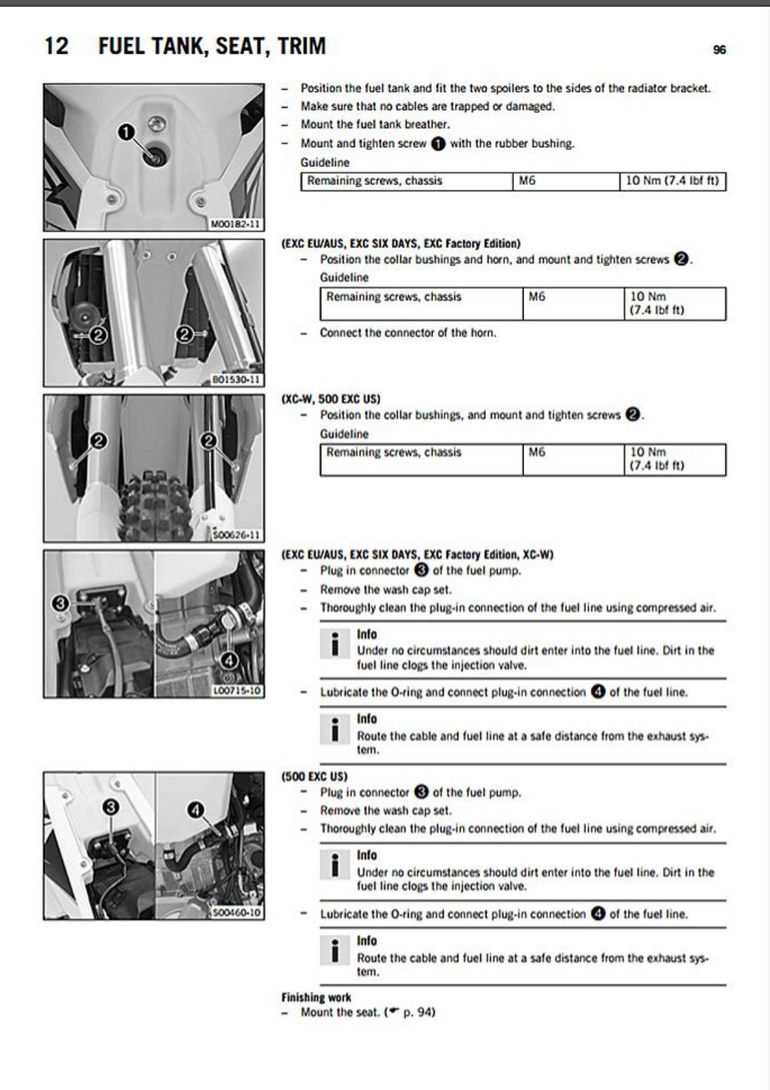 KTM 450 500 EXC-F 2015 service manual - page 98
