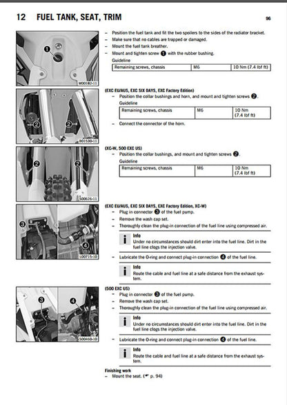 KTM 450 500 EXC-F 2015 service manual - page 98