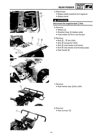 Yamaha Timberwolf YFB250 1995 service manual - page 101