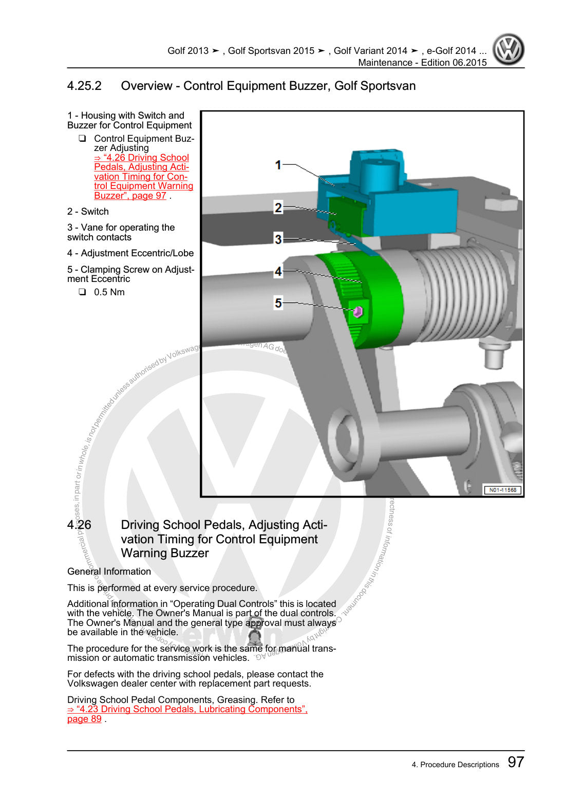 Volkswagen Golf 2013-2015 service manual - page 103