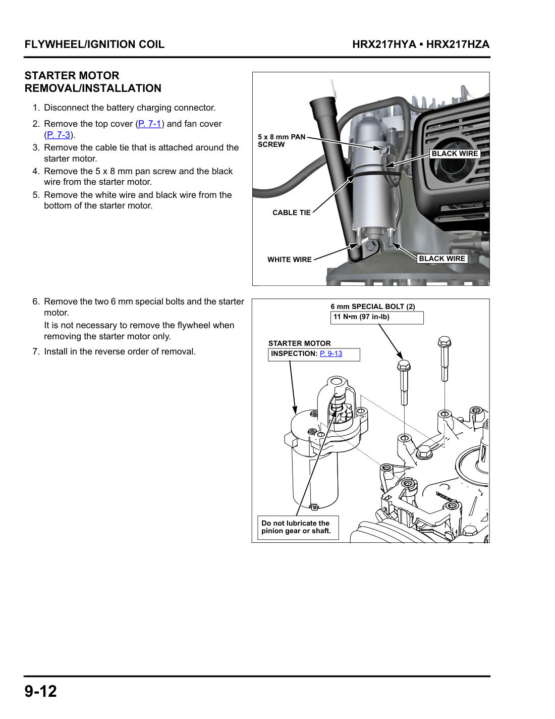 Honda HRX217 K6 service manual - page 103