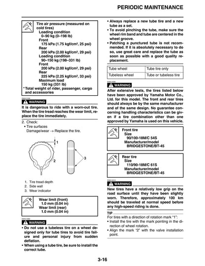 Yamaha SR400 2015 service manual - page 104