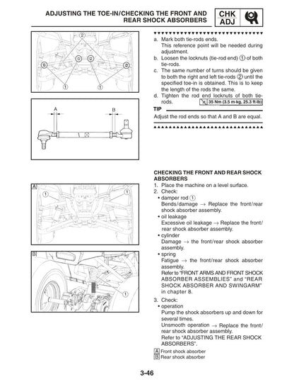 Yamaha Grizzly 300 2012 service manual - page 104