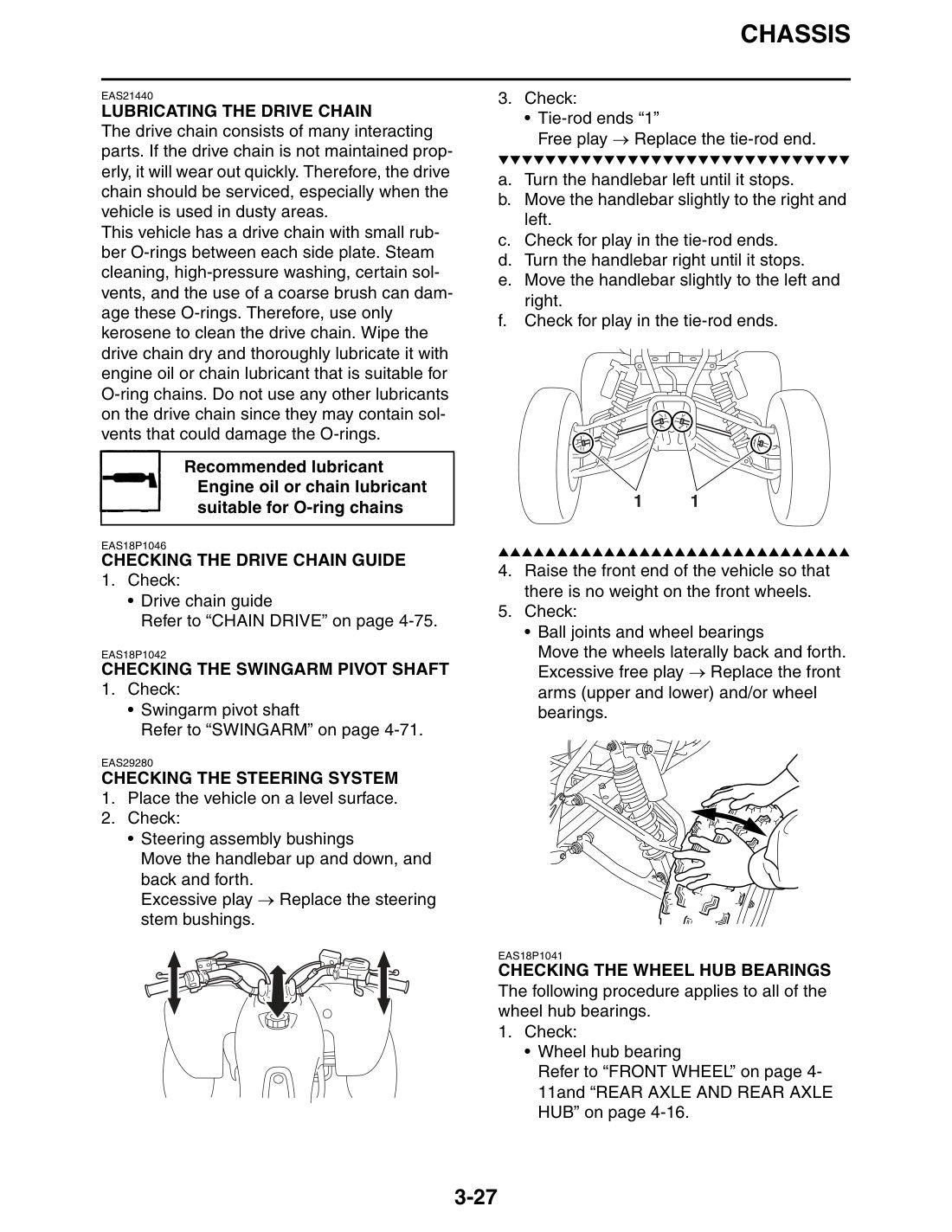Yamaha YFZ450R 2009 service manual - page 106