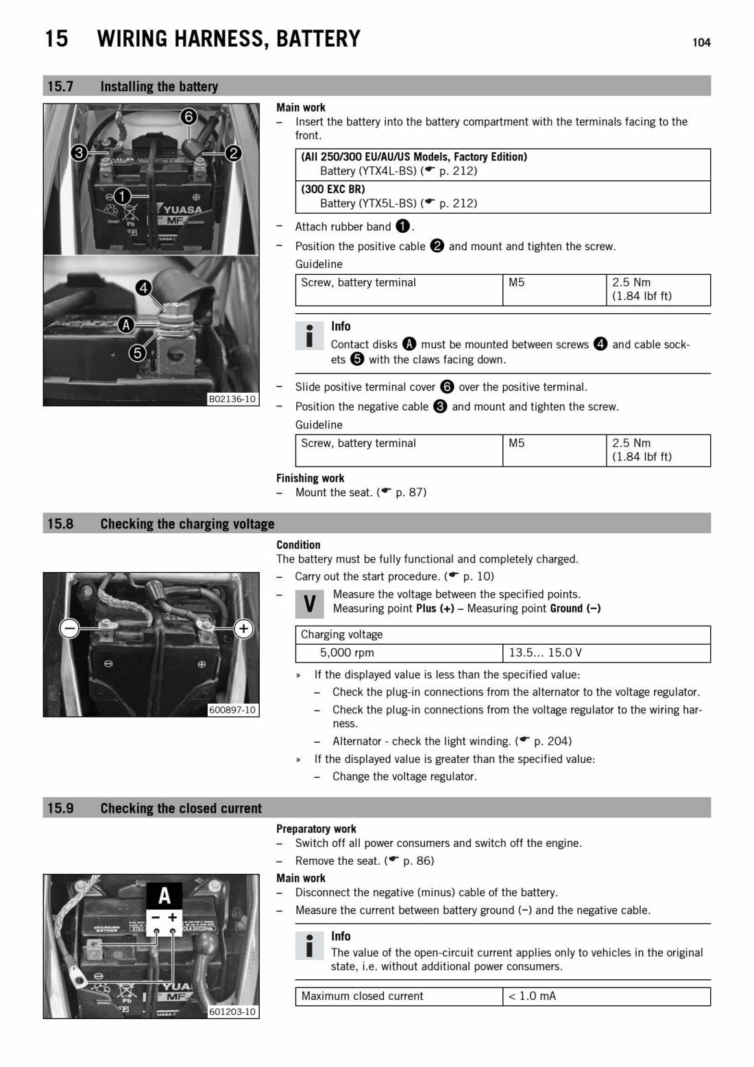KTM 250 300 EXC 2015 service manual - page 106