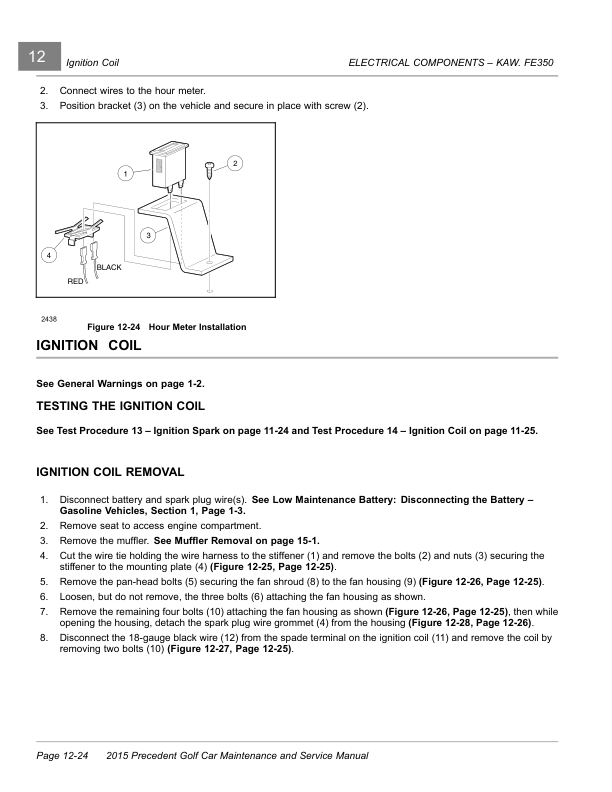 Manual de servicio del carrito de golf Club Car Precedent | 2015-2018