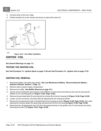 Manual de servicio del carrito de golf Club Car Precedent | 2015-2018