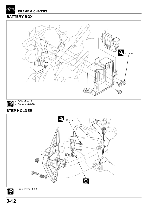 Manual de servicio de motocicleta Honda CB190R CBF 190 WH | 2016–2019