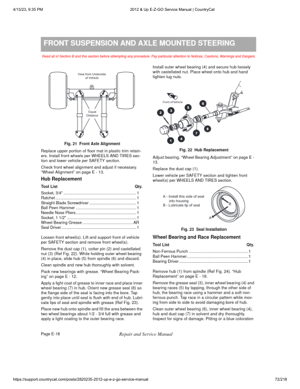 EZGO Terrain 1000 Golf Car Service Manual PDF | 2012-2015