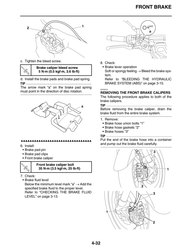 Manuale di servizio moto Yamaha MT09 FZ09 | 2017-2020 | MT-09 FZ-09