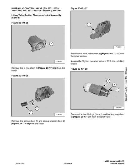 Manual de servicio de manipulador telescópico Bobcat V623