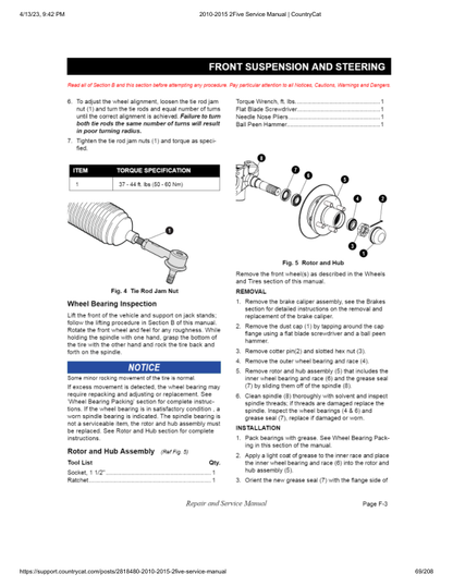 EZGO 2Five Golf Car Service Manual PDF | 2010-2015
