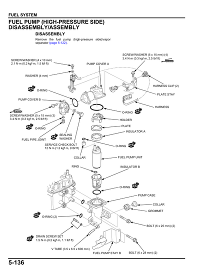 Manuale di servizio fuoribordo Honda BF200D BF225D BF250D