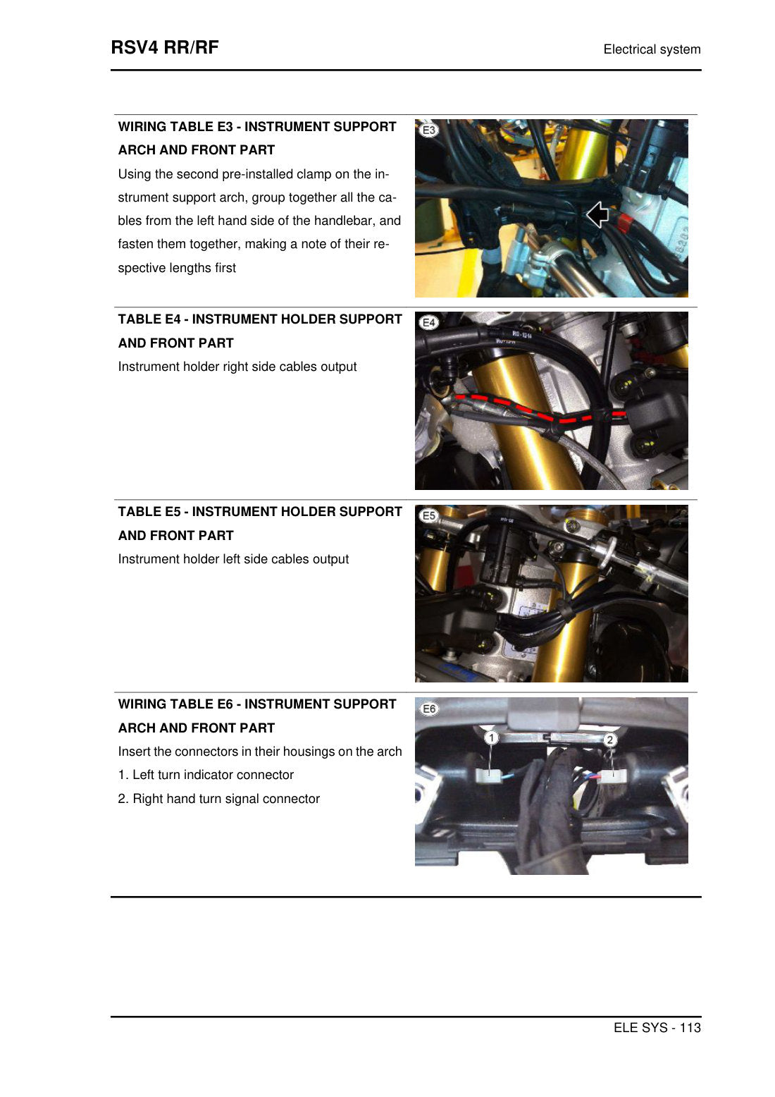 Aprilia RSV4 RR RF 2015 service manual - page 113