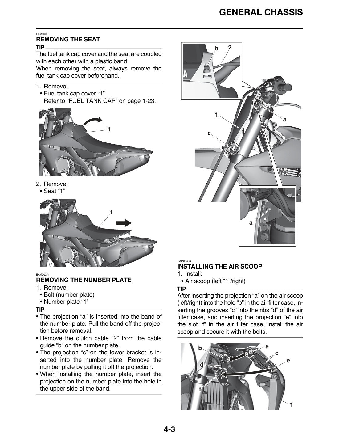 Yamaha YZ450F 2021 service manual - page 117