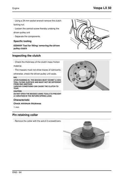 Vespa LX 50 Scooter Service Manual PDF | 2007–2010
