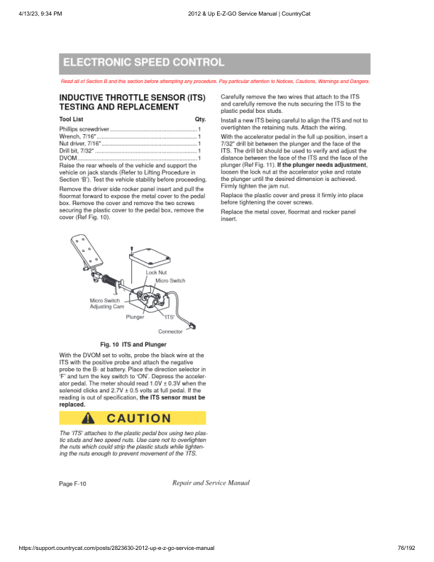 EZGO Express L4 S4 Golf Car Service Manual PDF | 2012-2015