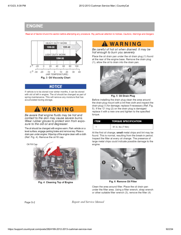Cushman Shuttle Refresher 2000 Golf Cart Service Manual PDF | 2012-2013
