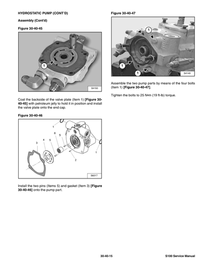 Bobcat S100 Skid Steer Loader Service Manual PDF