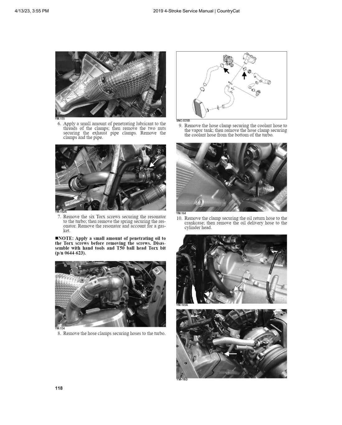 Arctic Cat 4-Stroke Snowmobile 2019 service manual - page 120