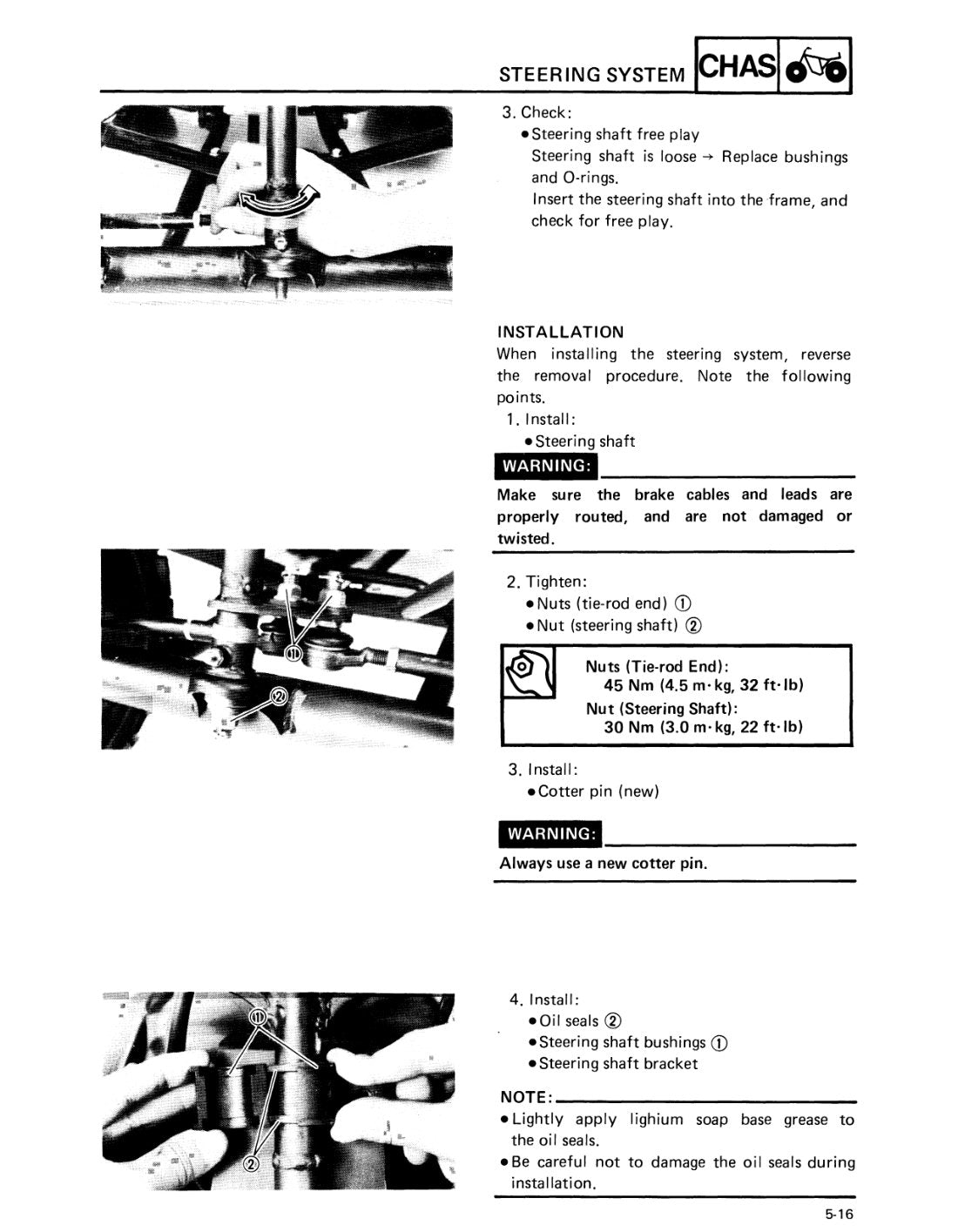Yamaha YFM80 Moto-4 1985 service manual - page 122